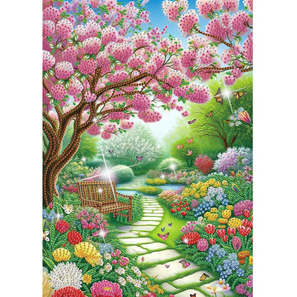 Flower Path - Special Shaped Drill Diamond Painting 30*40CM