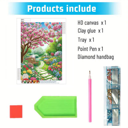 Flower Path - Special Shaped Drill Diamond Painting 30*40CM