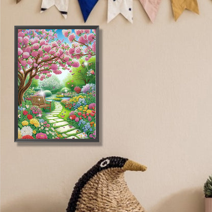 Flower Path - Special Shaped Drill Diamond Painting 30*40CM
