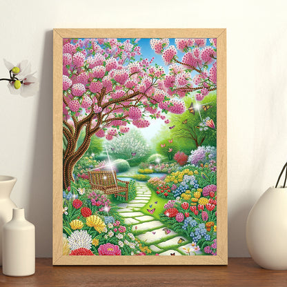 Flower Path - Special Shaped Drill Diamond Painting 30*40CM