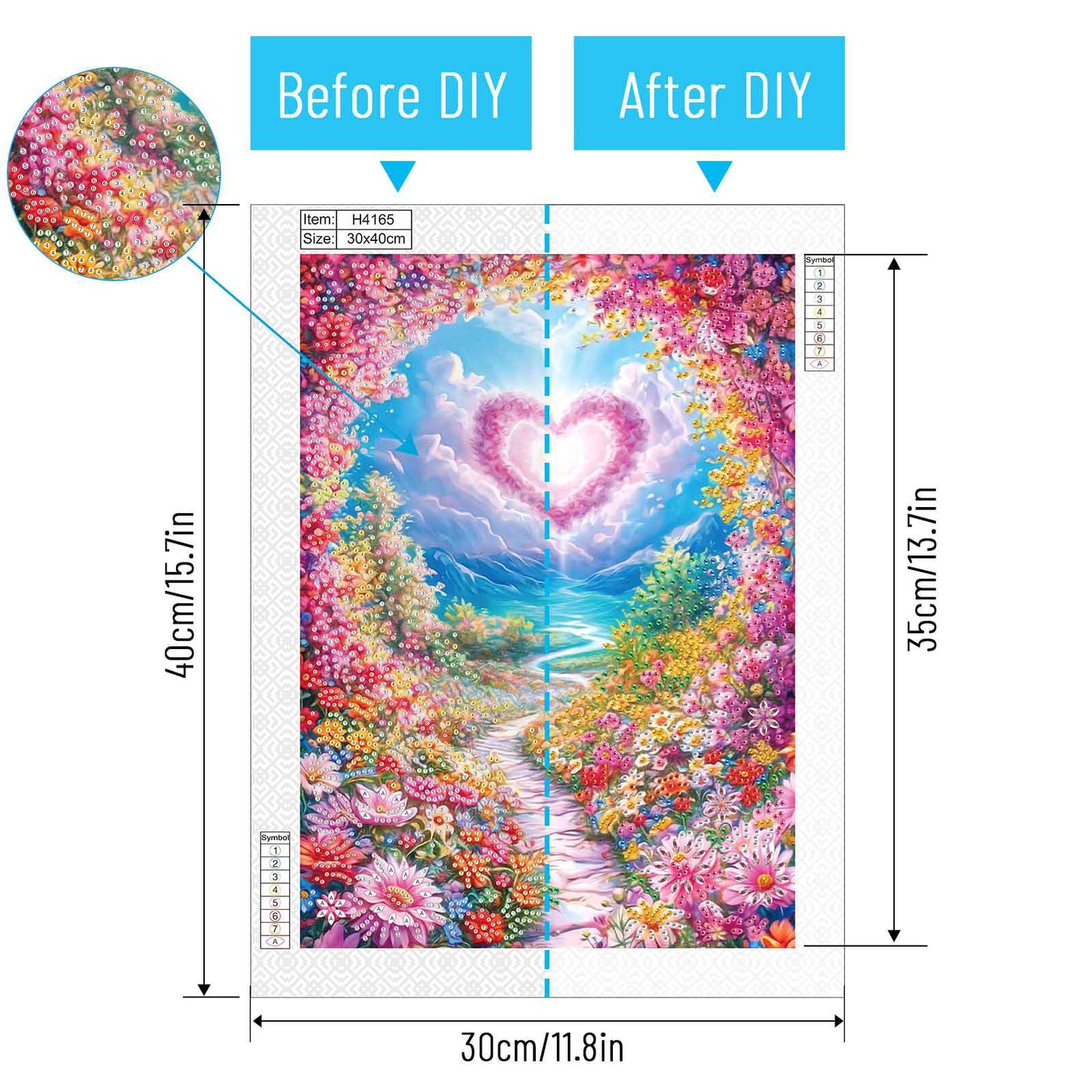Flower Path - Special Shaped Drill Diamond Painting 30*40CM
