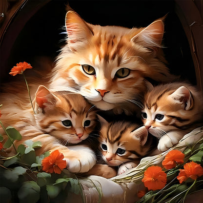 Kitty - Full Round Drill Diamond Painting 40*40CM