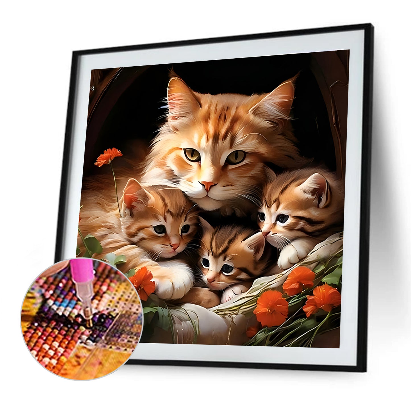 Kitty - Full Round Drill Diamond Painting 40*40CM