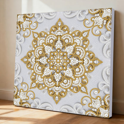 Mandala - DIY Pearl Gem Art Diamond Painting Kits With Framefor Home Decor -25x25cm
