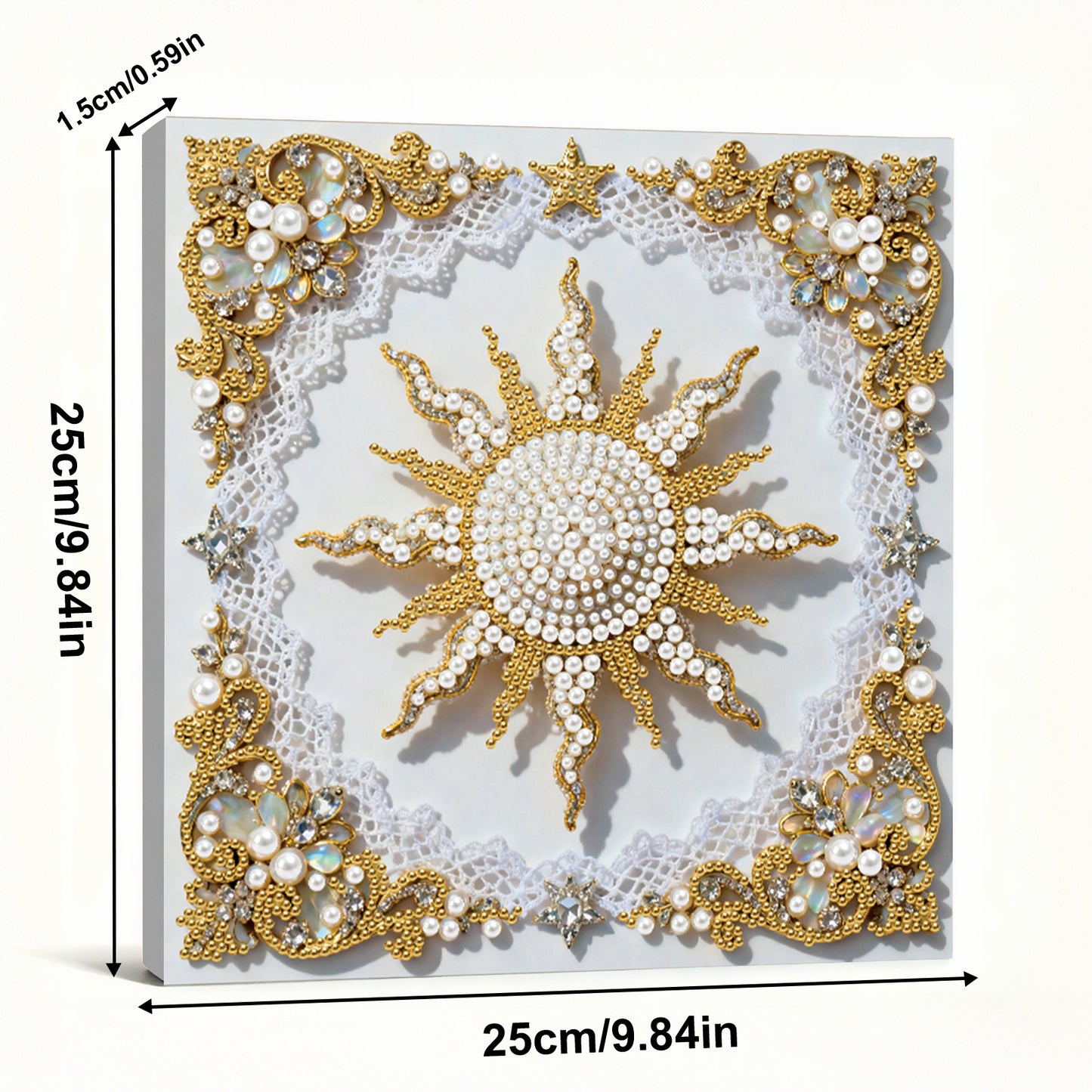 Shimmering Pearls - DIY Pearl Gem Art Diamond Painting Kits With Framefor Home Decor -25x25cm
