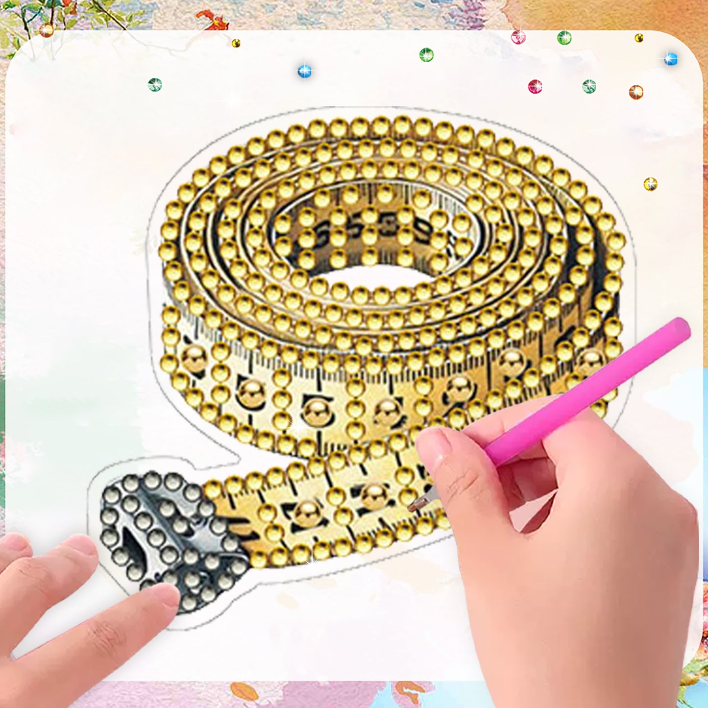 15pcs Sewing Tool 2D Acrylic DIY Diamond Art Fridge Magnet Kit for Home Decor