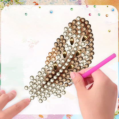 15pcs Feather 2D Acrylic DIY Diamond Art Fridge Magnet Kit for Home Cars Decor