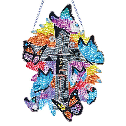 4Pcs Easter 2D Flat DIY Diamond Painting Kit Crystal Art Pendant for Home Wall