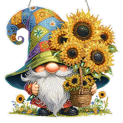 Sunflower 2D Flat DIY Acrylic Diamond Art Paintings Pendant for Home Wall Decor