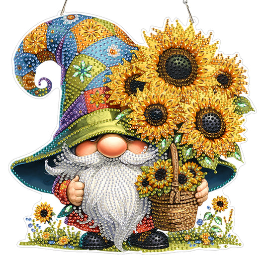 Sunflower 2D Flat DIY Acrylic Diamond Art Paintings Pendant for Home Wall Decor