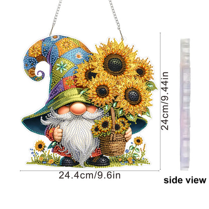 Sunflower 2D Flat DIY Acrylic Diamond Art Paintings Pendant for Home Wall Decor