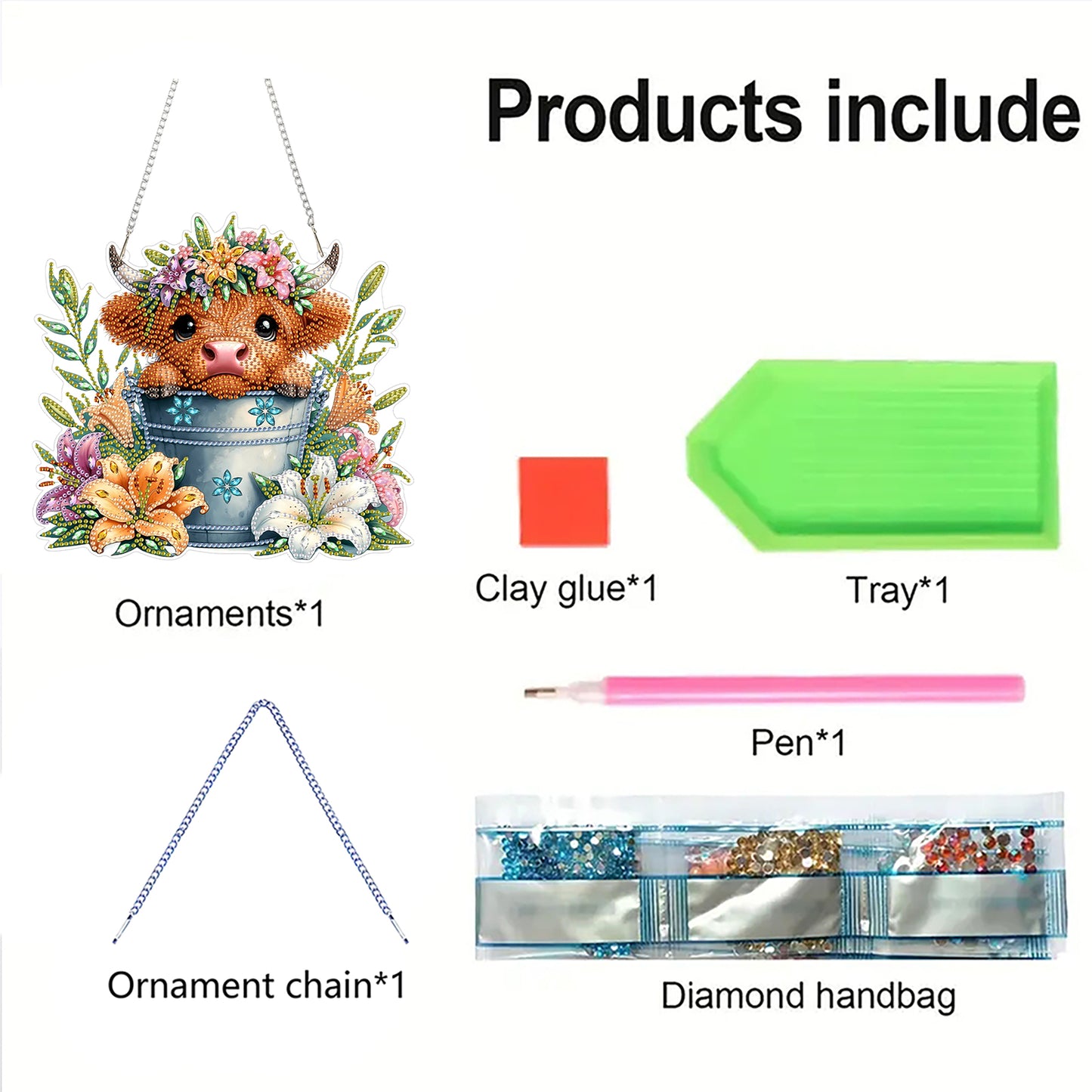 Lily 2D Flat DIY Acrylic Diamond Art Paintings Pendant for Home Wall Decor Charm