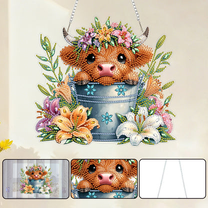 Lily 2D Flat DIY Acrylic Diamond Art Paintings Pendant for Home Wall Decor Charm