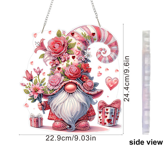Pink 2D Flat DIY Acrylic Diamond Art Paintings Pendant for Home Wall Decor Charm