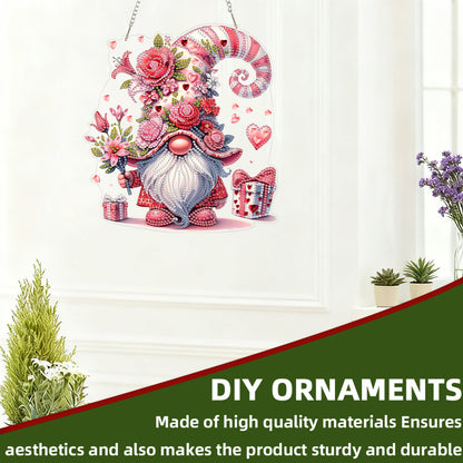 Pink 2D Flat DIY Acrylic Diamond Art Paintings Pendant for Home Wall Decor Charm