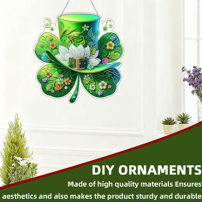 St Patricks Day 1 DIY 2D Flat Acrylic Diamond Painting Dots Pendant for Adults
