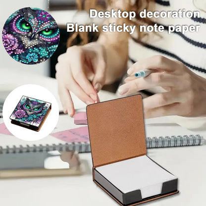 Animals and Trees PU DIY 5D Diamond Painting Note Box 640 Blank Notepads Office