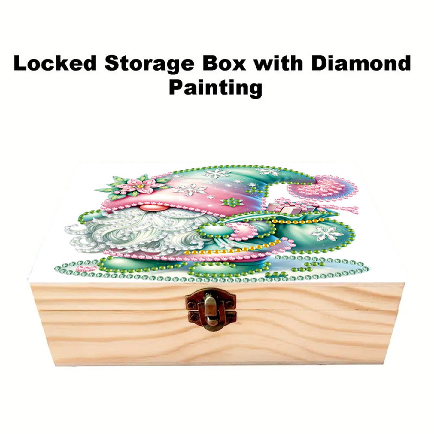 Goblin DIY Wooden 5D Diamond Art Diamond Art Storage Box for Adult Desktop Decor