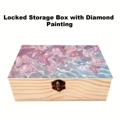 Butterfly Ripple DIY Wooden 5D Diamond Art Diamond Art Storage Box for Adults