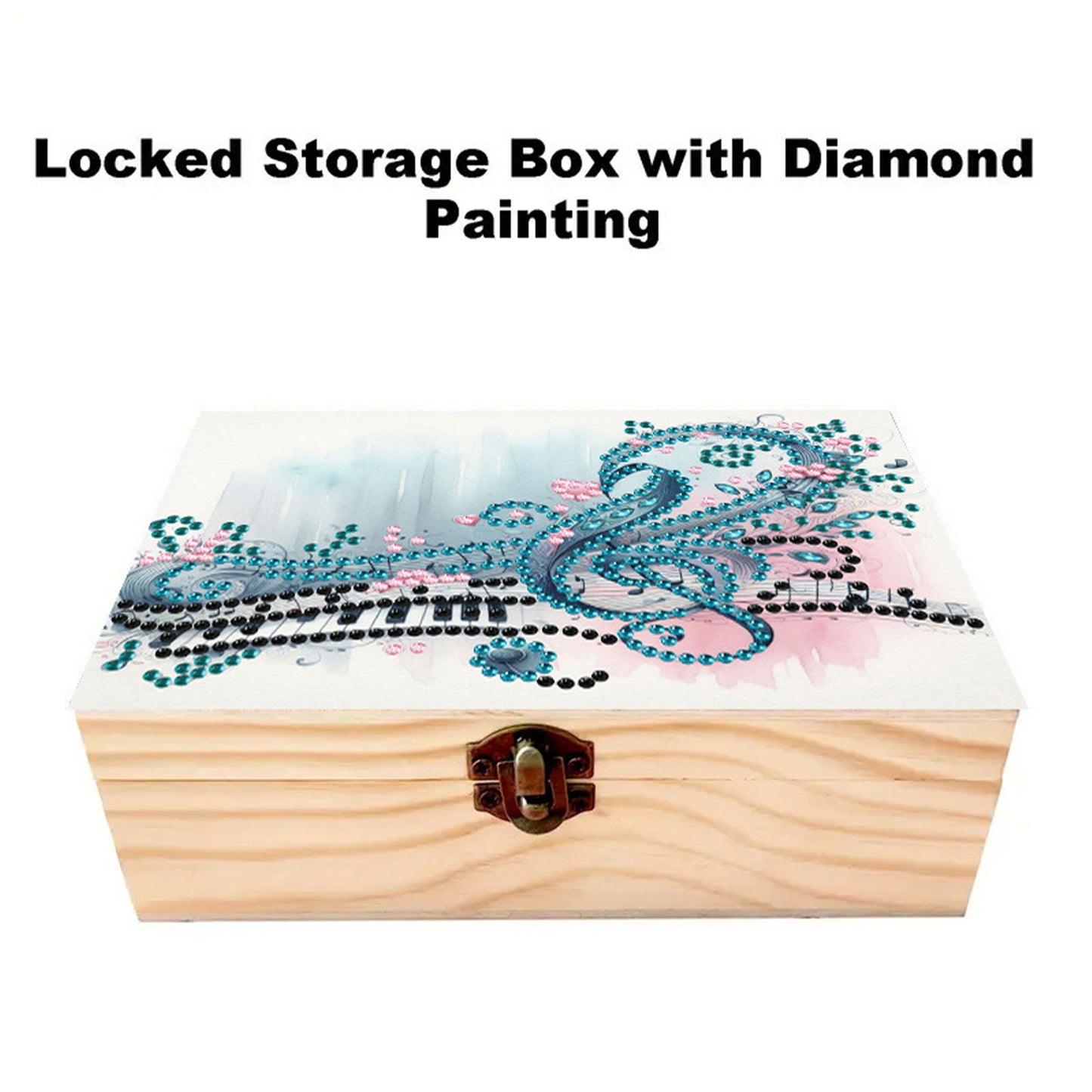 Musical Instrument DIY Wooden 5D Diamond Art Diamond Art Storage Box for Adults