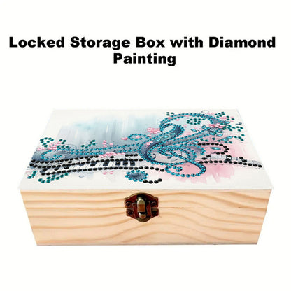 Musical Instrument DIY Wooden 5D Diamond Art Diamond Art Storage Box for Adults