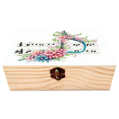Musical Note DIY Wooden 5D Diamond Art Diamond Art Storage Box for Adults Gifts
