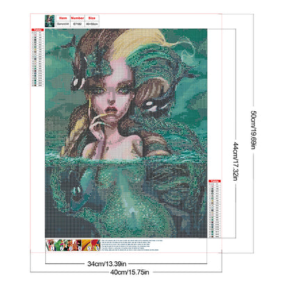 Mermaid - Full Round Drill Diamond Painting 40*50CM