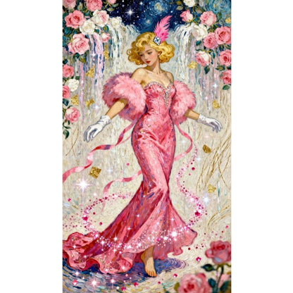 Pink Lady - Full Square Drill Diamond Painting 40*70CM