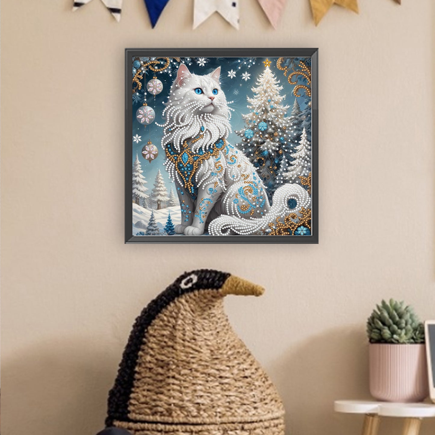 Winter Cat - Special Shaped Drill Diamond Painting 30*30CM