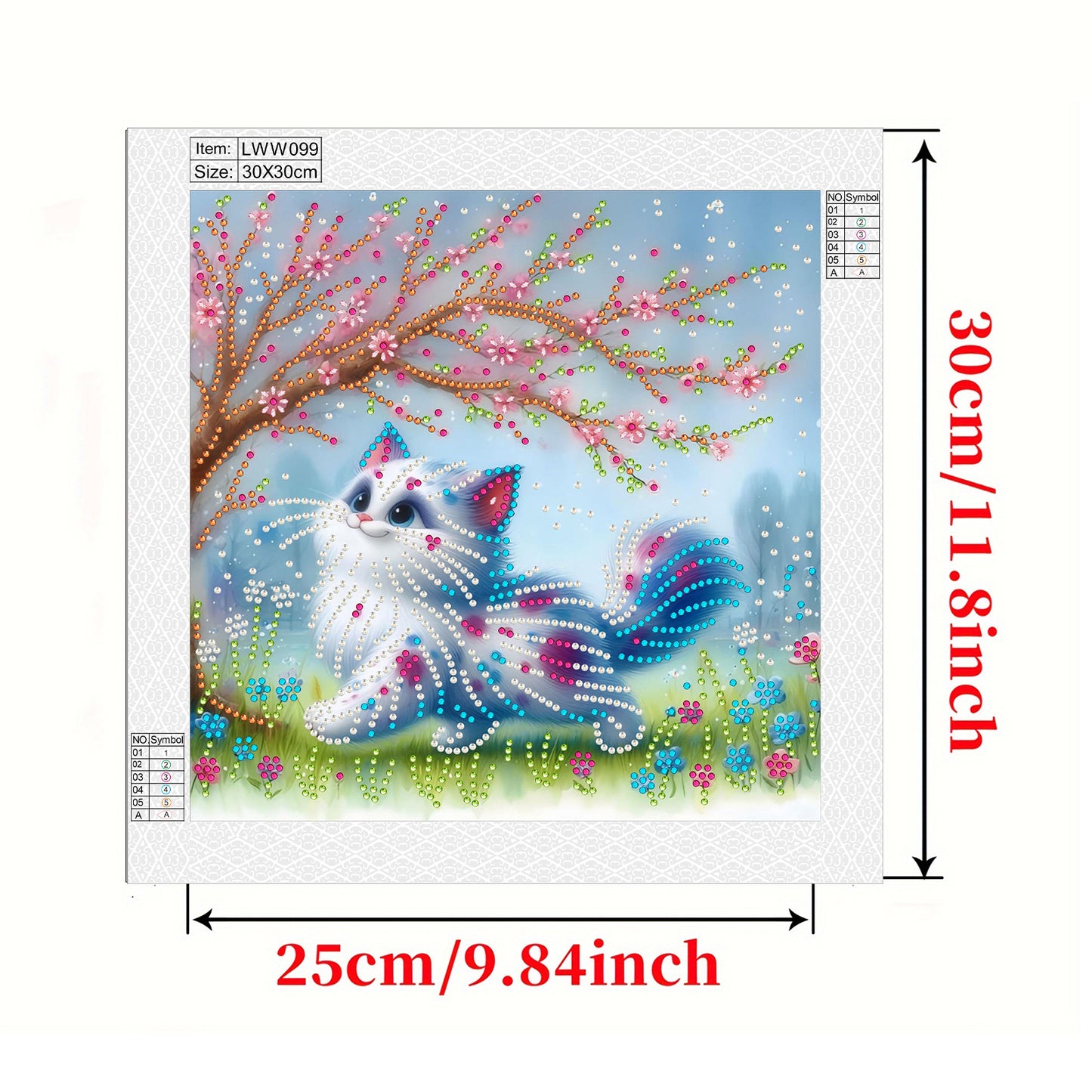 Spring Cat - Special Shaped Drill Diamond Painting 30*30CM