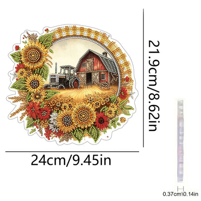 Paddy 2D Flat DIY Diamond Painting Kits Window Hanging Wall Door Decoration