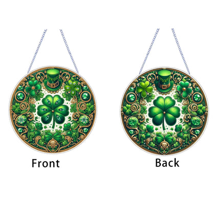 Four-Leaf Clover 2D Flat DIY Diamond Painting Kits Window Hanging for Home Decor