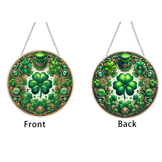 Four-Leaf Clover 2D Flat DIY Diamond Painting Kits Window Hanging for Home Decor