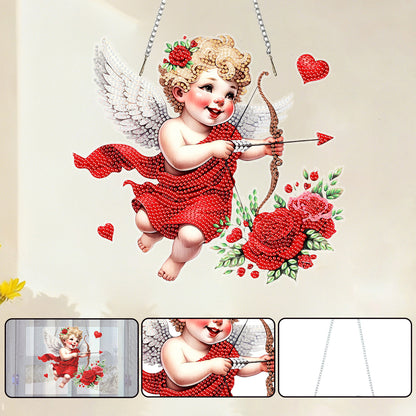 Angel 2D Flat DIY Acrylic Diamond Painting Kit Window Hanging for Home Decor