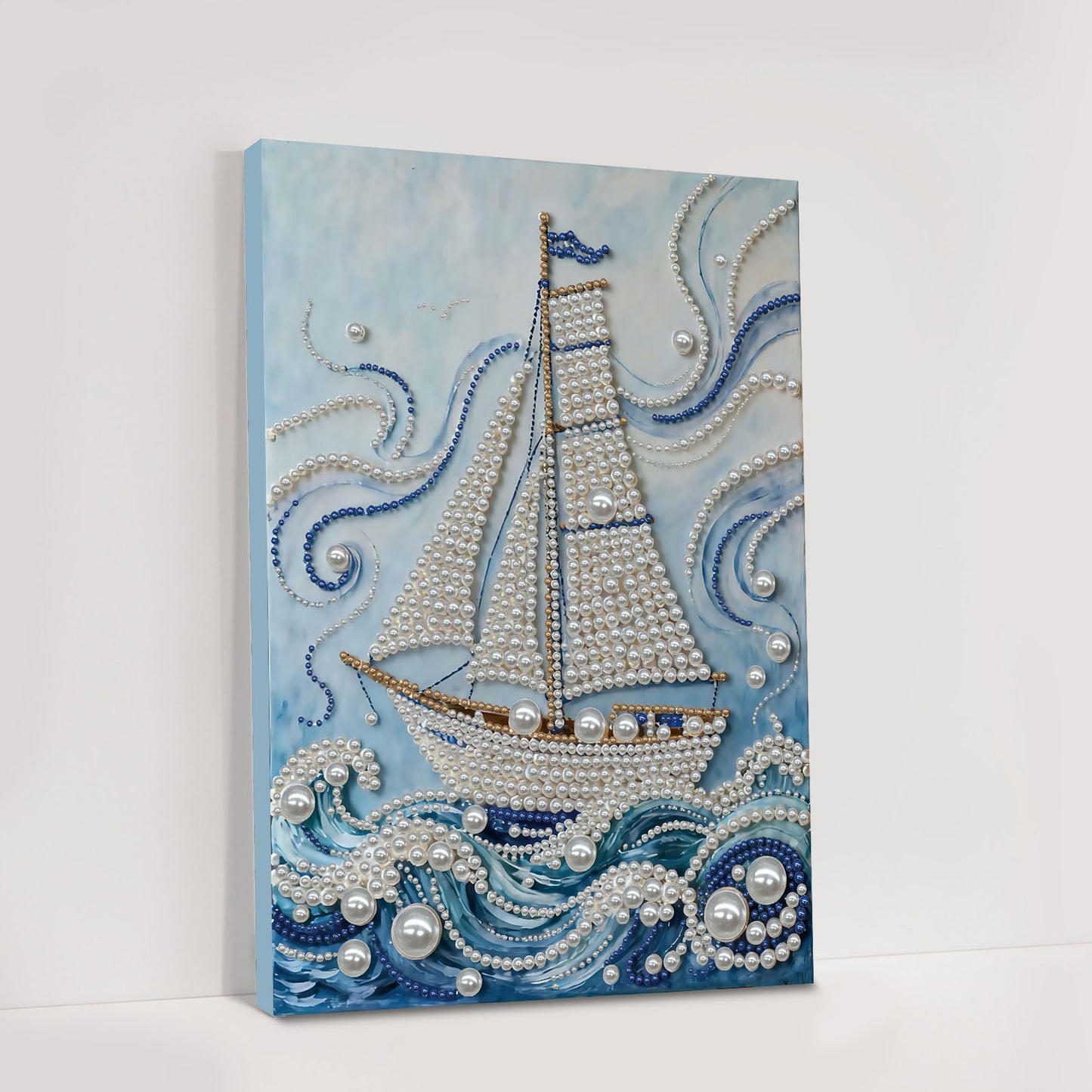 Sailboat - DIY Pearl Gem Art Diamond Painting Kits With Framefor Home Decor -30x40cm