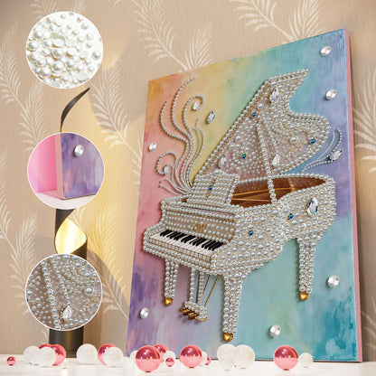 Piano - DIY Pearl Gem Art Diamond Painting Kits With Framefor Home Decor -30x40cm