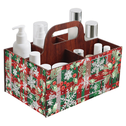 Gift DIY Wooden Diamond Art Painting Storage Box with Handheld Home Decor