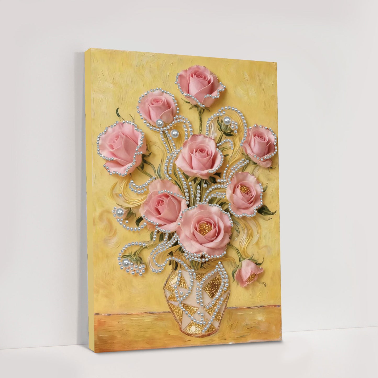 Vase - DIY Pearl Gem Art Diamond Painting Kits With Framefor Home Decor -30x40cm