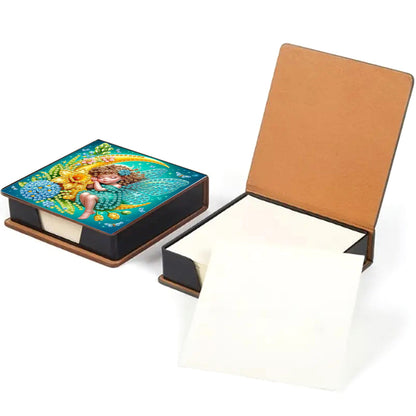 Girl on the Moon PU DIY 5D Diamond Painting Home Note Box (160 Blank Notepads)