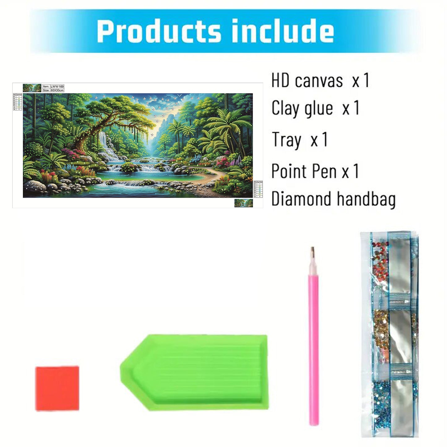 Dream Lake Landscape - Special Shaped Drill Diamond Painting 60*30CM