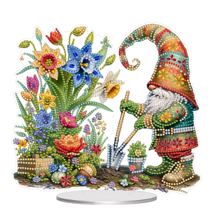 2D Flat Flowers Goblins DIY Acrylic Diamond Painting Ornaments Kit Home Decor