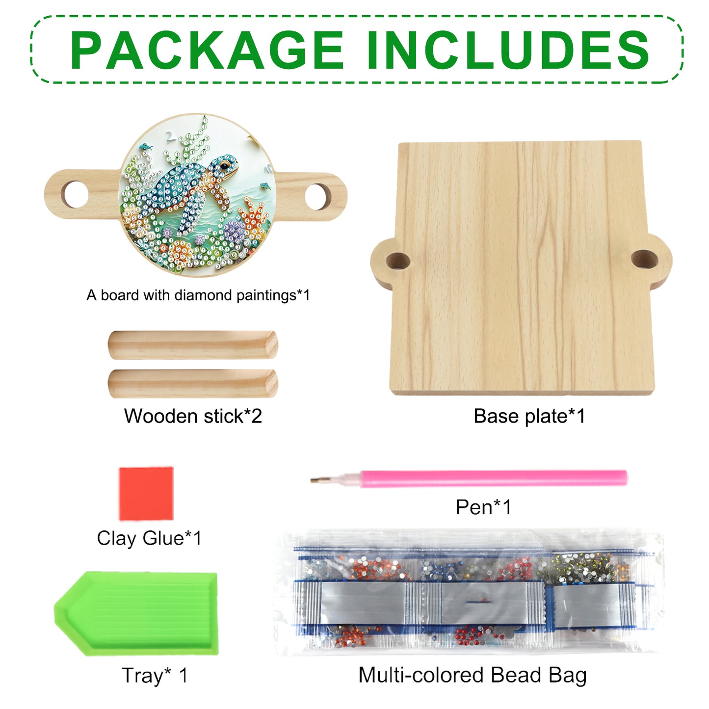 Sea Turtle DIY Wooden Diamond Art Paper Towel Holder for Home Office Decor
