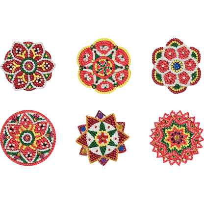 6pcs Exquisite Patterns 2D Acrylic DIY Diamond Painting Magnets Special-Shaped