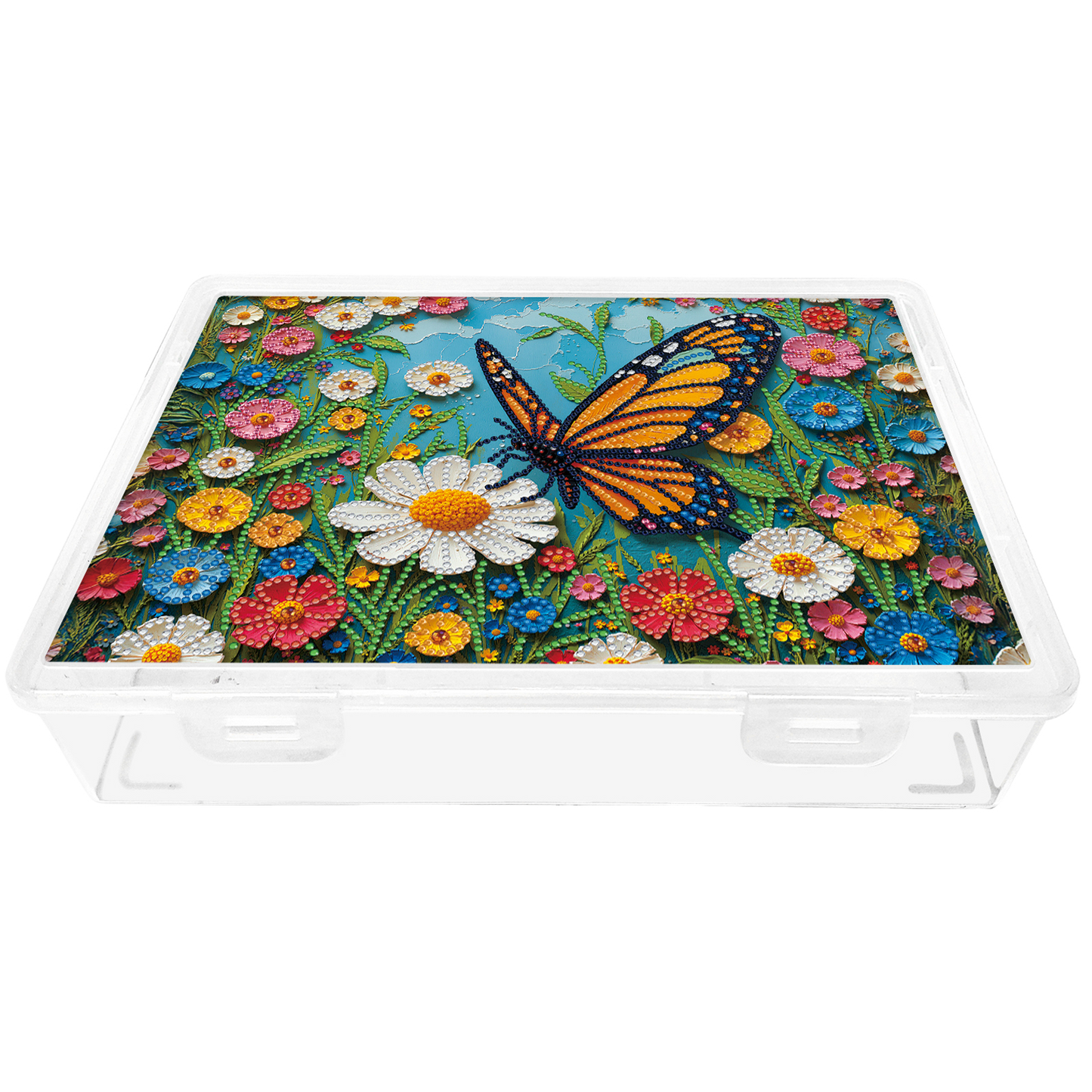 DIY Garden Butterfly Pattern Diamond Painting Kit Storage Box for Adult Beginner