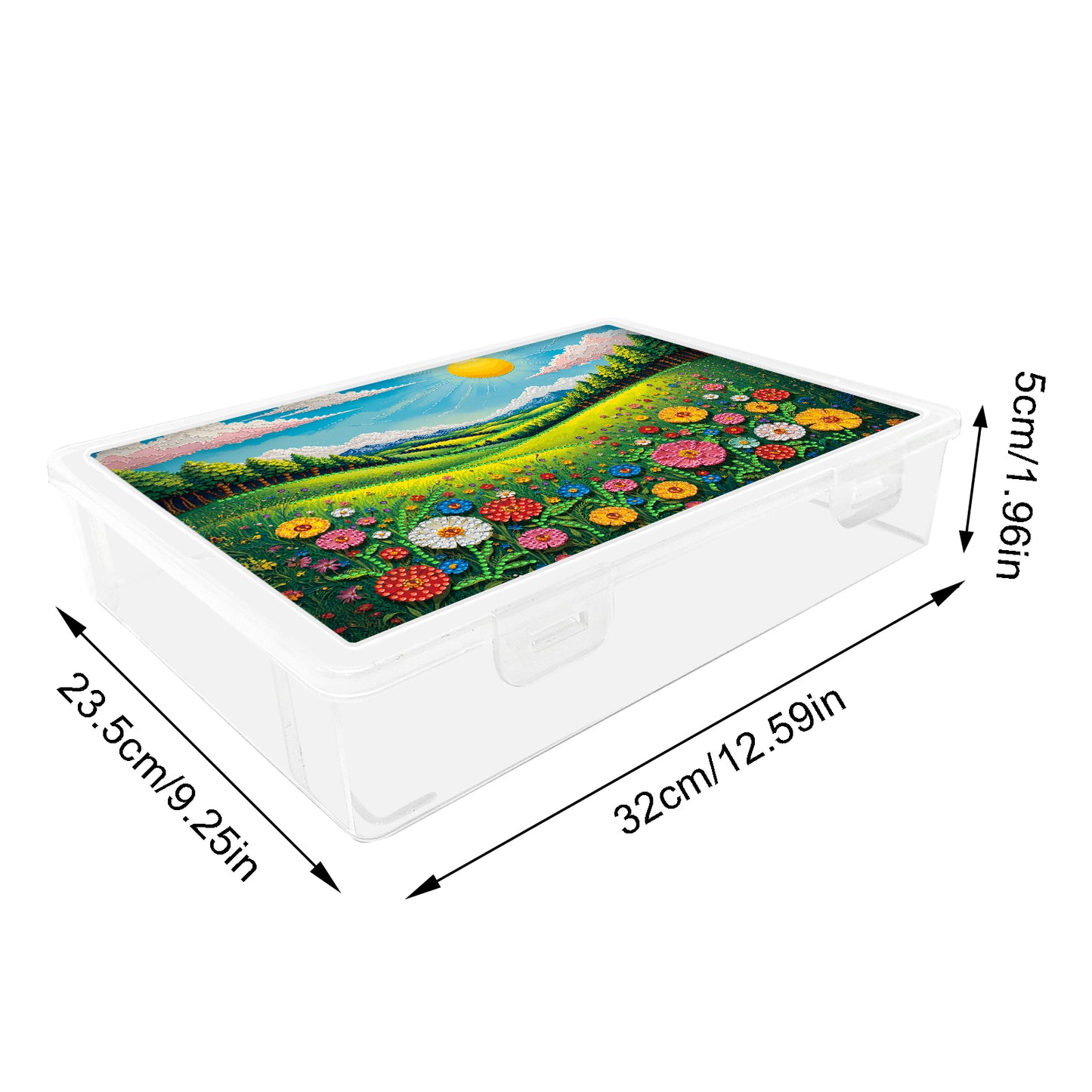 DIY Flower Grassland Pattern Diamond Painting Kit Storage Box for Adult Beginner