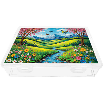 5D DIY Landscape Pattern Diamond Painting Kit Storage Boxr for Adults Beginners