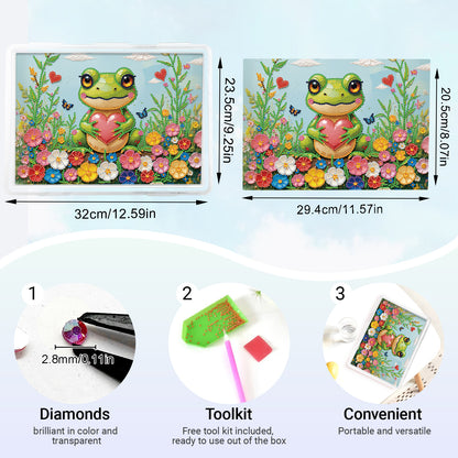 5D DIY Love Frog Pattern Diamond Painting Kit Storage Boxr for Adults Beginners