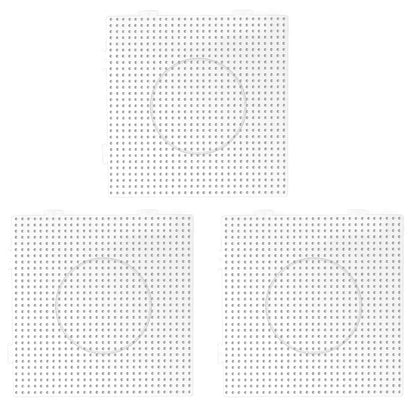 3Pcs 5mm Fuse Beads Boards High Temperature Resistance Large Clear Pegboards Kits Easy To Clean(Square)