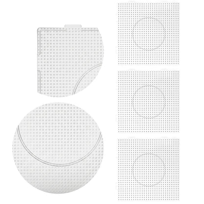 3Pcs 5mm Fuse Beads Boards High Temperature Resistance Large Clear Pegboards Kits Easy To Clean(Square)