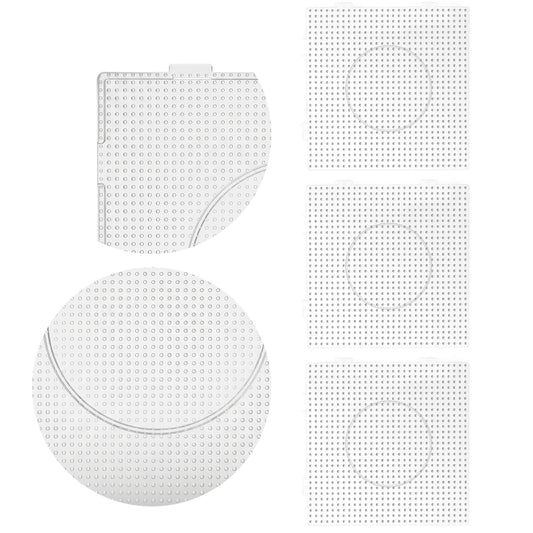 3Pcs 5mm Fuse Beads Boards High Temperature Resistance Large Clear Pegboards Kits Easy To Clean(Square)